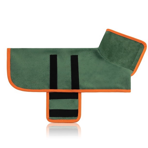 Microfibra absorbente mascota bata de baño ajustable cintura envoltura toalla reutilizable gruesa secado abrigo ducha mascotas bata suministros xl Eigraketly PT000721-05B