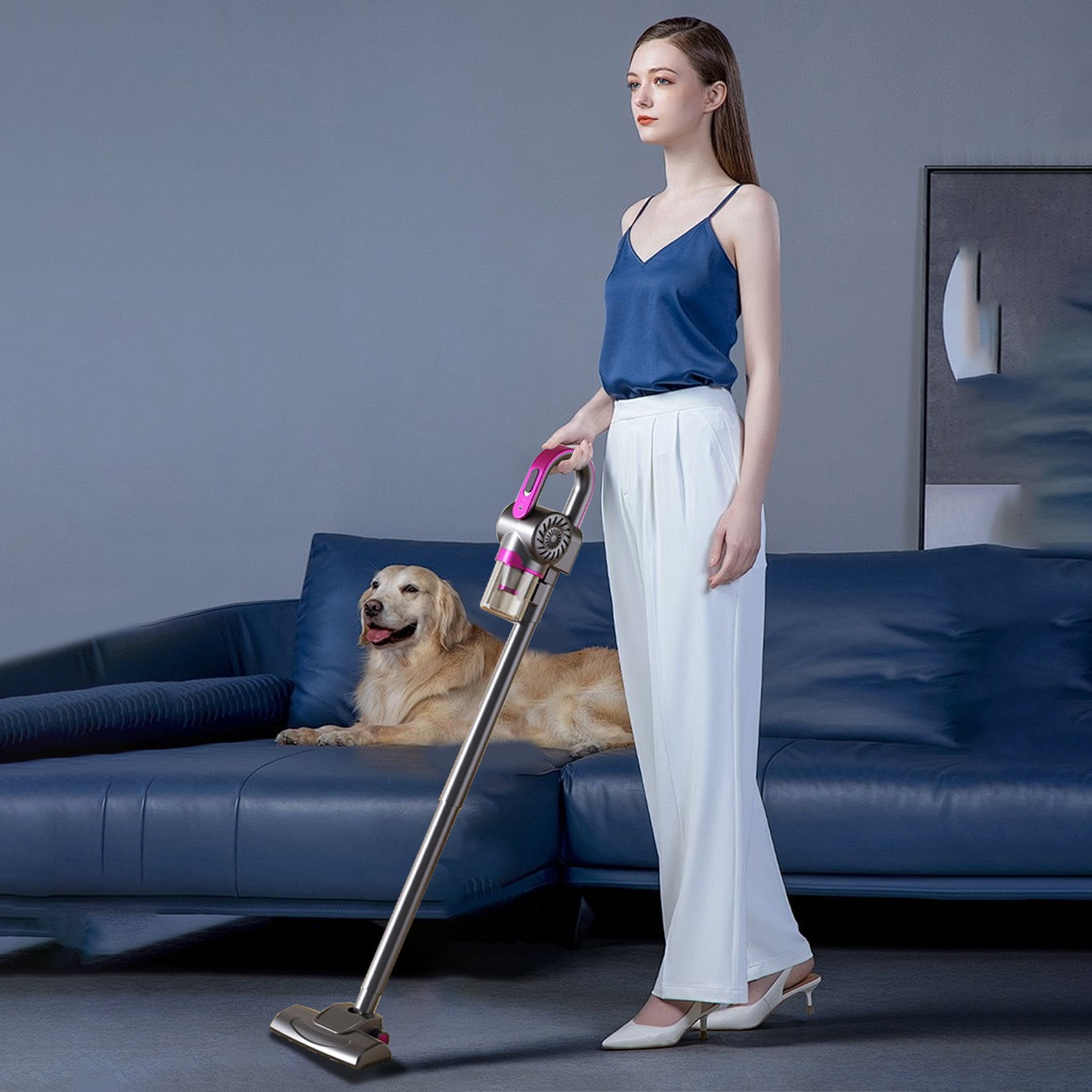 YZEGDCH Floorcare ,Lightweight Vacuum Cleaner Wireless Handheld Vacuum Cleaner Multifunctional Household Bed Large Suction Car Vacuum Cleaner