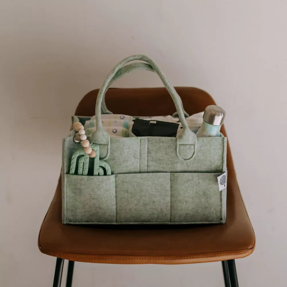 Co. Felt Diaper Caddy Regular - Sage Green