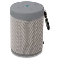thumbnail image 1 of iLive Waterproof Fabric Wireless Speaker, 2.56 x 2.56 x 3.4 Inches, Built-in Rechargeable Battery, Light Gray (ISBW108LG), 1 of 3