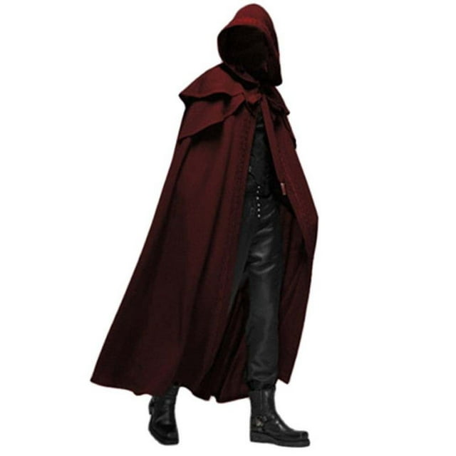 Capa gótica de 4 colores para hombre, capa larga medieval para fiesta de Halloween