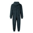 thumbnail image 6 of KKBOTIVE Winter Fuzzy Onesies Pajamas for Men Hoodie Zipper Jumpsuits Loungewear Long Sleeve Warm Romper Adult Fall Winter Loungewear Navy Size: S, 6 of 6