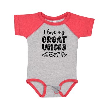 Inktastic I Love My Great Uncle with Hearts Boys or Girls Baby Bodysuit