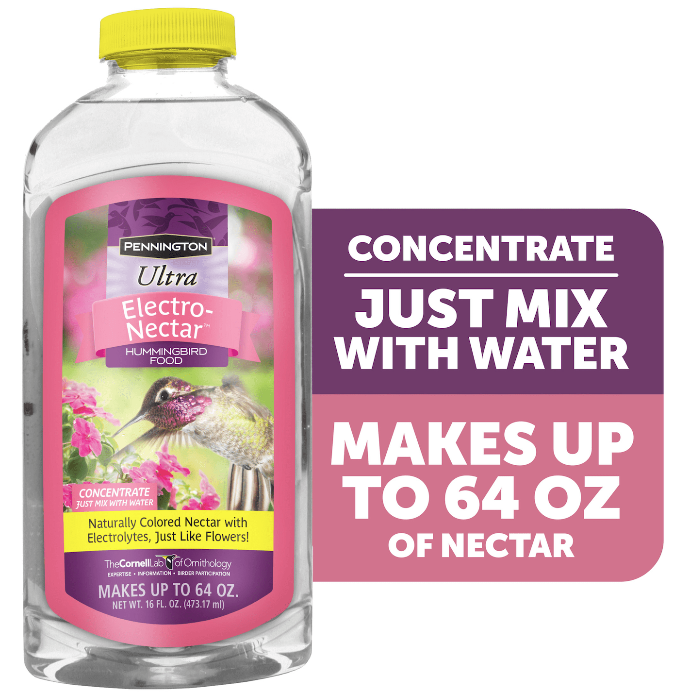 (2 pack) Pennington Premium Electro Nectar Liquid Concentrate Hummingbird Food, Hummingbird Nectar, 16 oz., 1 Pack