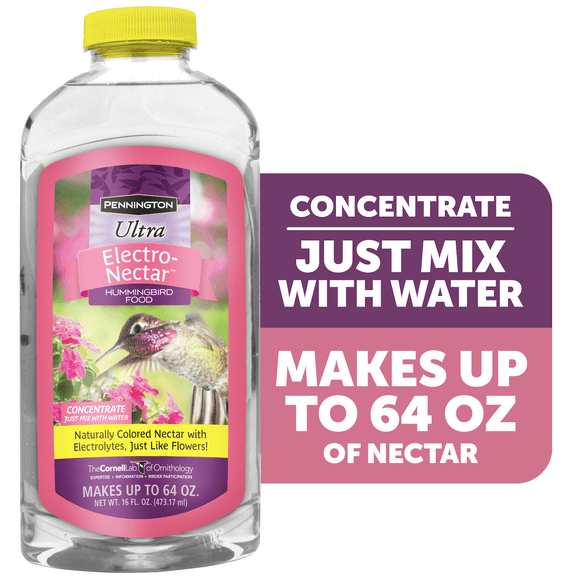 Pennington Ultra Electro Nectar Hummingbird Food Ready-to-Use Liquid, 16 Fluid Ounce Bottle