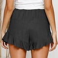 thumbnail image 5 of JINMGG Shorts for Women Clearance $5 Women Shorts Summer Casual Loose Solid High Waist Ruffles Short Black S, 5 of 8