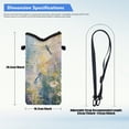 thumbnail image 7 of SEANATIVE Cellphone Purse Bag with Adjustable Strap Water-Resistant Shockproof Crossbody Mini Shoulder Handbags Portable Phone Sleeve Case 8 x 4 inch, Dragonfly Daisy Oil Painting Print, 7 of 7