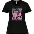 thumbnail image 3 of Inktastic In October We Wear Pink Halloween Breast Cancer Awareness Women's Plus Size T-Shirt, 3 of 5
