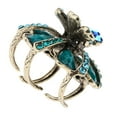 thumbnail image 4 of Pinza para el pelo con flores de cristal, tocado vintage con diamantes de imitación para mujeres y niñas. Azul, 4 of 8