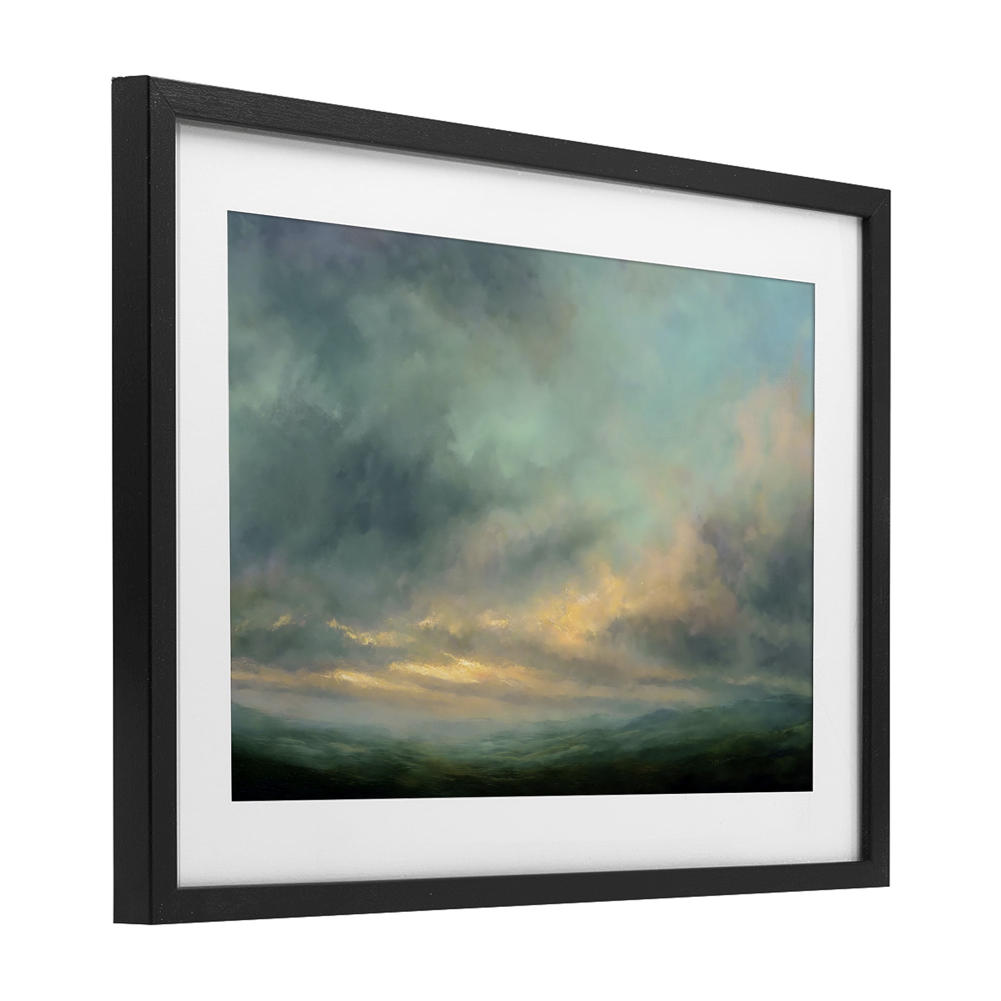 Stupell Industries Blue Toned Golden Hour Black Framed Print Under Glass, design by Petal Prints Design