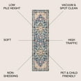 thumbnail image 3 of JONATHAN Y MODERN PERSIAN Brooklyn Geometric Medallion Runner Rug, 2 x 8, Blue/Beige, 3 of 9