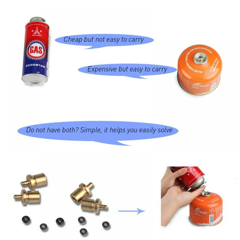 Gas Stove Adapter, Steel Gas Cylinder Converter Gas Bottle Refill Adapter  for Indoor Outdoor Stove Accessory
