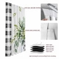 thumbnail image 6 of Eucalyptus Leaf Blackout Curtains for Bedroom/Living Room, Pinch Pleated Black Out Curtains, Farmhouse Buffalo Plaid Green Botanical Room Darkening Window Drapes with Hooks 2 Panels, 59"x70", 6 of 8