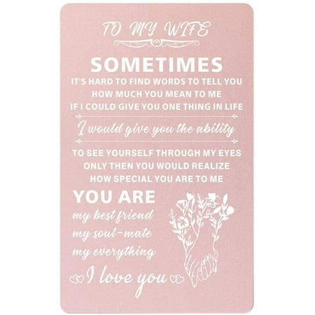 Pink Gift Card For Wife I Love You Mini Note Wedding Anniversary Card To M Y Wife Soulmate Gifts For Birthday Walmart Canada Pink Gift Card For Wife I Love You Mini Note Wedding Anniversary Card To M Y Wife Soulmate Gifts For Birthday Walmart Canada