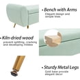 thumbnail image 4 of Teddy Storage Bench for Bedroom, Extra Long Boucle Bench for King Size Bed, Modern Upholstered End of Bed Ottoman Bench with Arms for Entryway Living Room (SAGE), 4 of 14