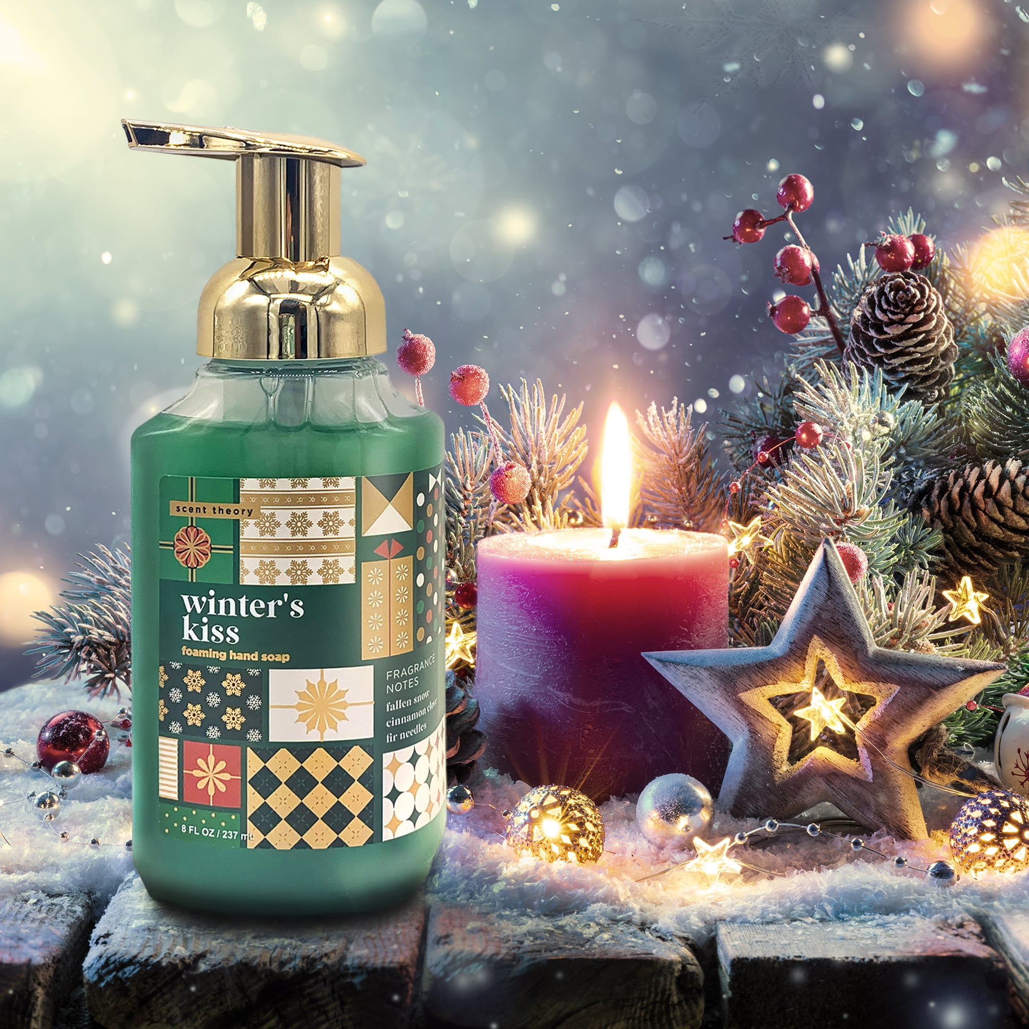 Scent Theory Holiday Foaming Hand Soap, Winter's Kiss, 8 fl oz