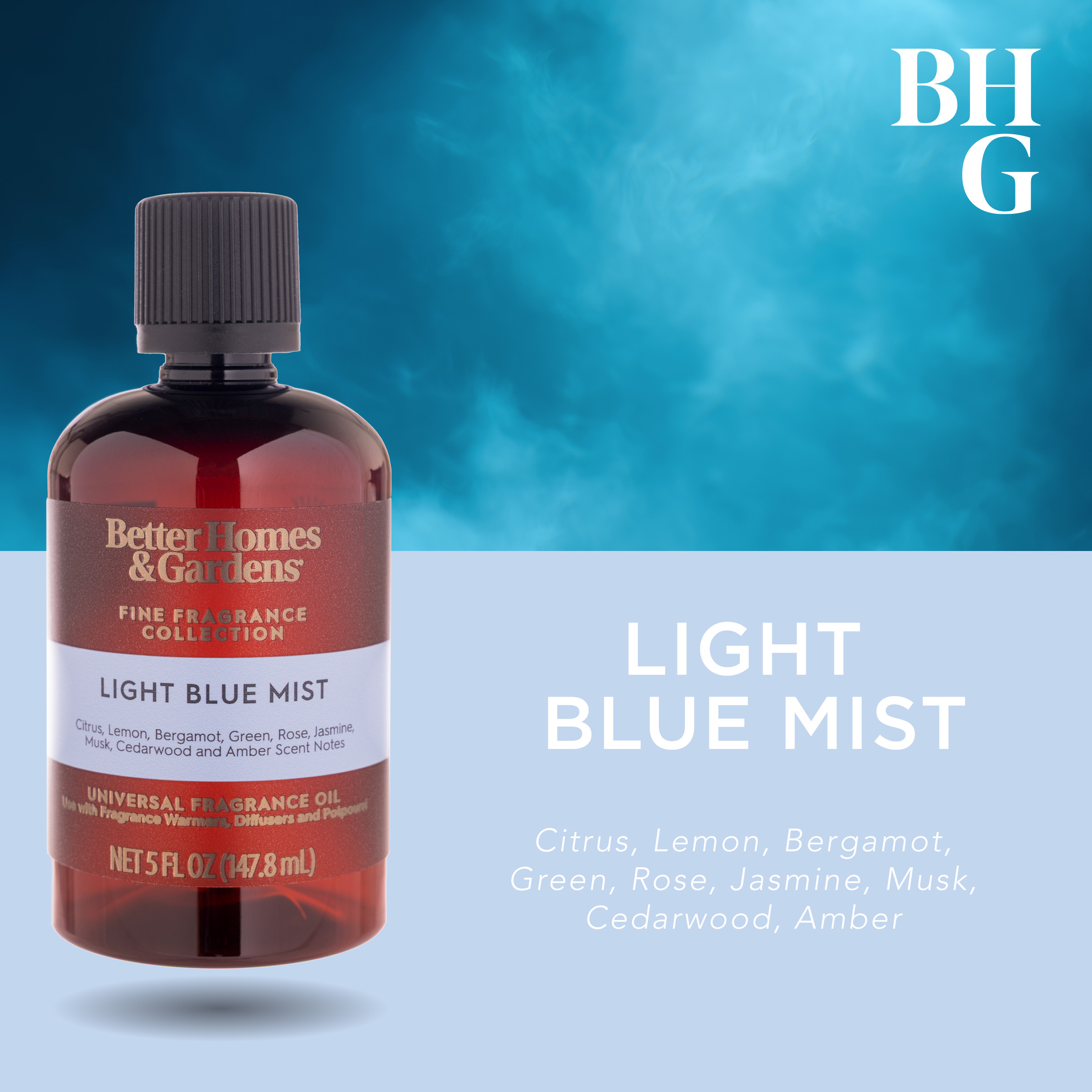 Better Homes & Gardens Fine Fragrance Universal Oil, Light Blue Mist, 5 fl oz
