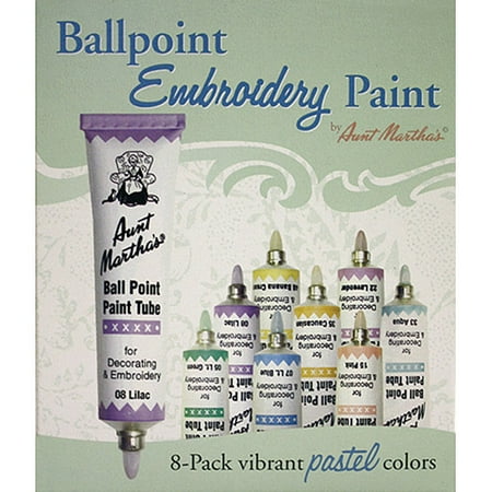 1 Oz Floquil Model Paint - Aunt Martha's Ballpoint Paint Tubes 1 oz, Pastel Colors, 8/pkg