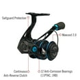 thumbnail image 4 of Quantum Smoke Saltwater Spinning Fishing Reel, Size 25 Reel, Black, 4 of 8