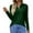 12#Dark Green, variant on Women's Long Sleeve Polo Shirt Classic Button Down Collar Golf Top for Casual & Work Gray 2XL