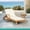 CHaise Lounge (Teak Frame+Cream Cushion), variant on YINGYUE Foldable Adjustable Acacia Wood Side Table, Teak Finish, No Assembly Required for Outdoor Use
