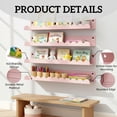 thumbnail image 2 of 6-Piece Pink Metal Floating Shelves, 16" Cute Wall Bookshelf & Toy Display for Girls Room, Nursery, 2 of 10