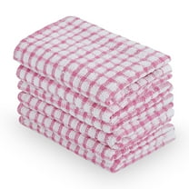 Unique Bargains Cotton Absorbent Kitchen Dish Cleaning Towels Pink