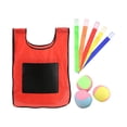 thumbnail image 1 of Juego de Dodgeball con 3 bolas adhesivas, chaleco, Dodgeball, juego de patio de juegos, juego de lanzamiento interactivo para acampar Rojo, 1 of 8