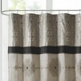 thumbnail image 5 of Madison Park Black Shower Curtain, Traditional Embroidered Bath Curtain with 12 Button Holes, Machine Washable 72” X 72” Shower Curtain, Black, 5 of 5