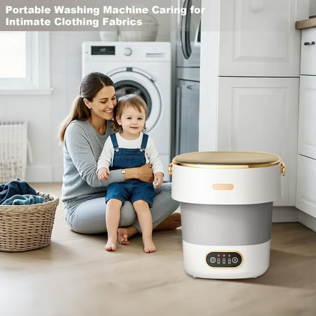 Accreate Portable Washing Machine - 2.5kg Mini Washer for Apartments - Gray