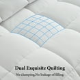 thumbnail image 5 of INGALIK Luxury Hotel-Style 3-Piece Queen Comforter Set, Hypoallergenic Quilted Down Alternative, All-Season Duvet Insert, Machine Washable, Corner Tabs, (White, 88x88 inch), 5 of 11