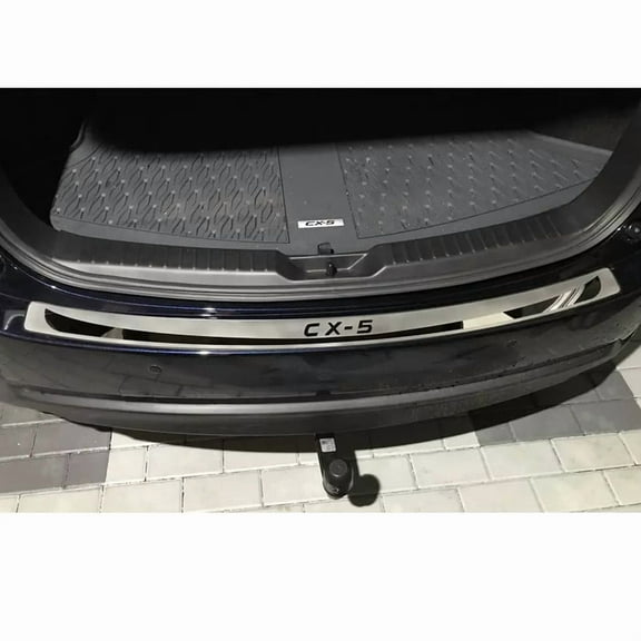 For Mazda CX5 CX-5 2015-2023 Car Accessories Stainless Steel Rear Bumper Foot Plate Trim Protector