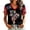 Black-1, variant on Women's America's 250Th Anniversary Stand for The Flag Kneel for The Cross Faith Christian Cross Print V-Neck T-Shirt