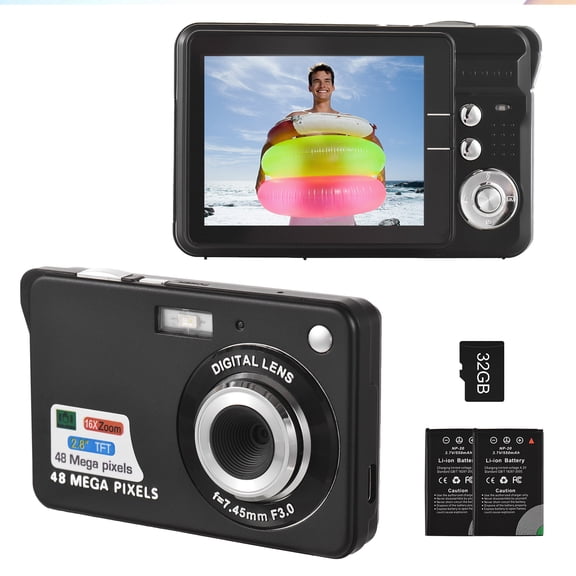 Camcorder,With 2 Batteries Capture Built-in With 48mp 2.8 Inch -shake Smile Capture Auto 16x -shake Camera 4k Smile Capture Built-in 2.8 Inch Tft 2 Batteries And Camera 48mp 2.8 Bortt