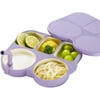 NewWestDivided Plate with Sucker Straw and Lid, Integrated Dining Plate for Babies and Kids, Learning Bowl-Purple