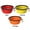 Red + Yellow + Orange, variant on Collapsible Dog Bowls for travel, Tekcoo 3 Pack Large Portable Dog Water Bowls for Dog Cats Pet Foldable Feeding Watering Dishes with Carabiner for Traveling Hiking Walking, Black + Blue + Green
