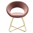 thumbnail image 6 of Modway Nouvelle Performance Velvet Dining Chair Set of 2 in Gold Dusty Rose, 6 of 8