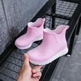thumbnail image 2 of ZACPNCV Toddler Boys Shoes Rain Boots Water Boots Children Unisex Rain Shoes Soft Shoes Rubble Boots Non Slip Pink 27, 2 of 9