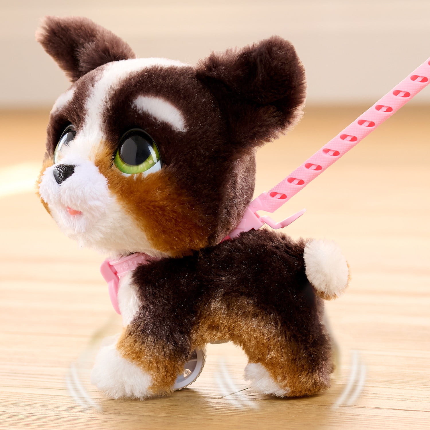 furReal Walk-A-Lots Bernedoodle Interactive Toy, 8-inch Walking Plush Puppy with Sounds, Faux Fur, Kids Toys for Ages 4 up