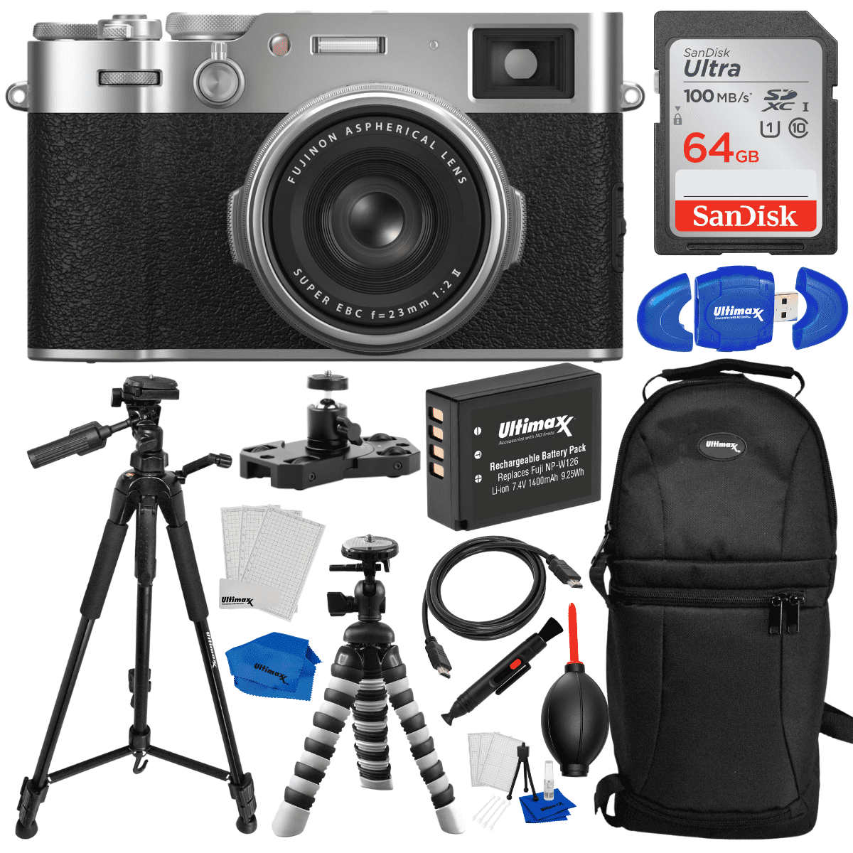 FUJIFILM X100 VI Digital Camera (Black) with 128GB Memory Card +