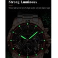 thumbnail image 4 of POEDAGAR Luxury Multi-Function Men's Quartz Watch Waterproof Luminous Chronograph Date Men's Watch Stainless Steel Quartz Men's Watch, 4 of 6