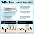 thumbnail image 4 of MichPong Woman Electric Razor for Face Leg,Electric Shaver Wet Dry Use USB Rechargeable, 2-in-1 Gift, 4 of 8