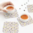 thumbnail image 7 of Pofeuu Lavender Flowers Print Leather Coasters Set of 6, Round Cups Mugs Mat Pad for Home Kitchen Heat Resistant Drink Coasters,Square, 7 of 7