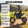 thumbnail image 2 of Yedigre Mini Kid Dirt Bike, 49CC 2-Stroke Gas Powered Motorcycle, Up to 25 Mph, Max Load 330 LBS, for Children Aged 3 to 12, 2 of 9