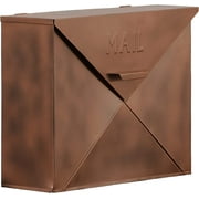 IMAX 44090 Tauba Mail Box in Copper Finish - Use Multi-Dimensional Utility Box as Document Keeper, Letter Holder, Suggestion Box, Desk Organizer. Accent Piece for Home, Office