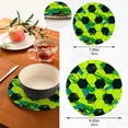 thumbnail image 2 of SKYSONIC Abstract Yellow Football Pot Holders Trivets, 2 Pcs Heat Resistant Trivets,Soccer Ball Cotton Thread Weave Mats for Hot Pads Pans Pot Bowl Teapot for Kitchen Decor, 2 of 7