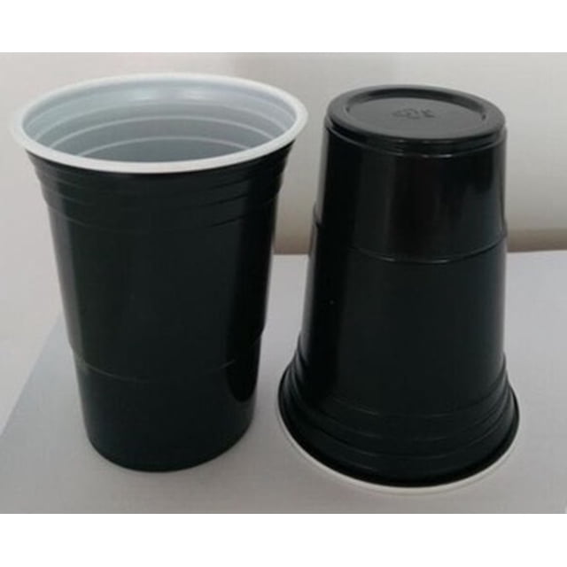Vaso de plástico desechable convencional de dos colores ps Copa de tenis de mesa Copa de fiesta no tóxica de dos colores