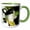 Green/White, variant on 3drose, a Ceramic Cow with a Yellow Sacrf and Green Nose with Black White, 11oz Mug