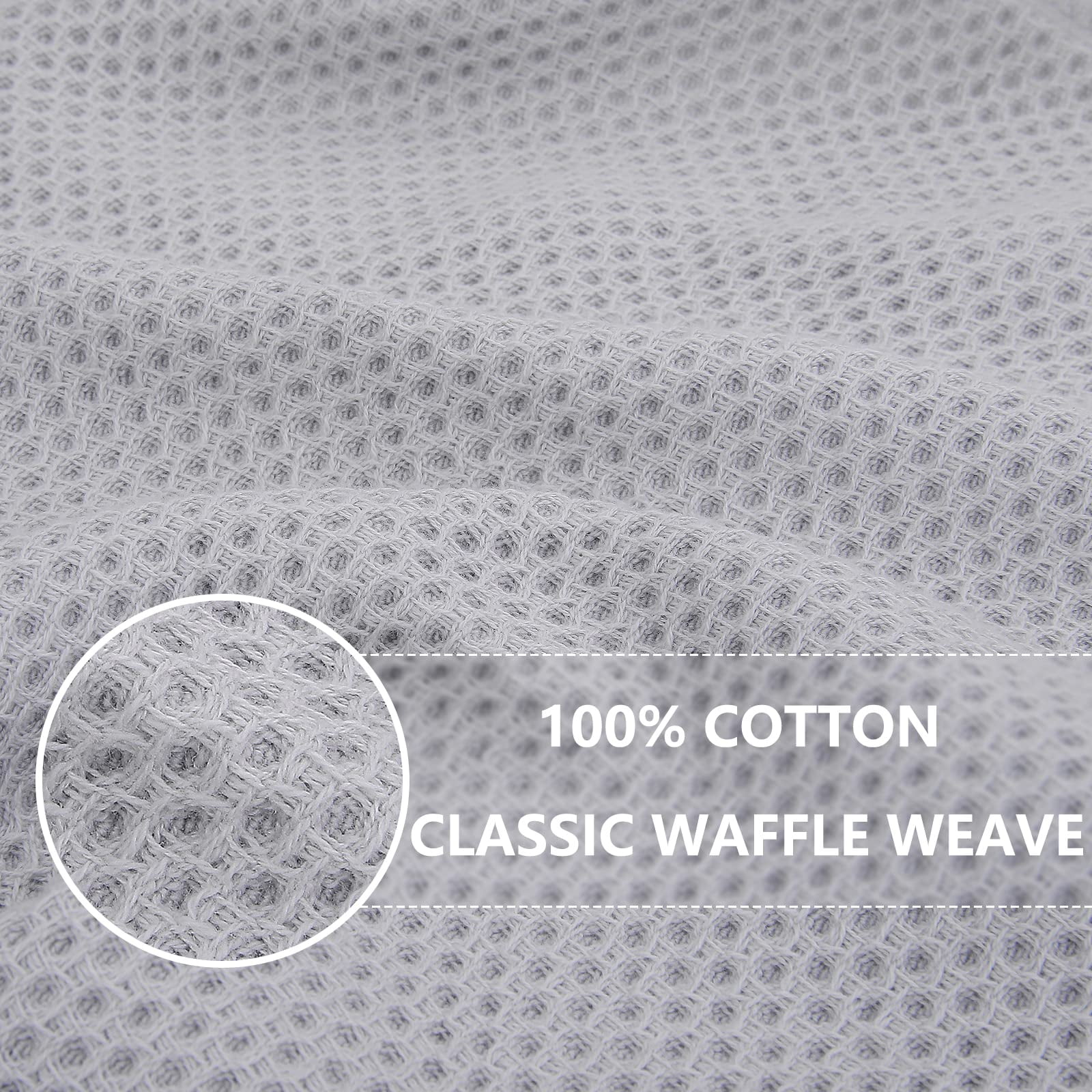 Homaxy 100% Cotton Waffle Weave Kitchen Dish Cloths, Ultra Soft Absorbent  Quick Drying Dish Towels, 12x12 Inches, 6-Pack, Navy Blue