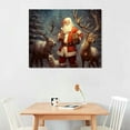 thumbnail image 2 of Nawypu  Santa Claus Holiday Retro Poster Canvas Wall Art Print Room Wall Decor Bedroom Aesthetic Living Room Decor Christmas Gift, 2 of 4
